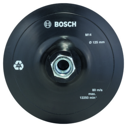 BOSCH Gumena brusna ploča za ugaone brusilice, sistem prihvata na čičak, 125 mm 2609256272 - 1