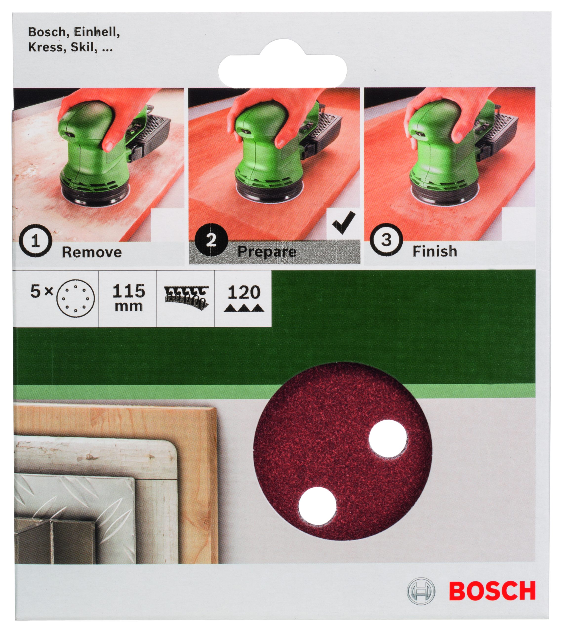 BOSCH 5-delni set brusnih listova za ekscentar brusilice 2609256A18 - 2