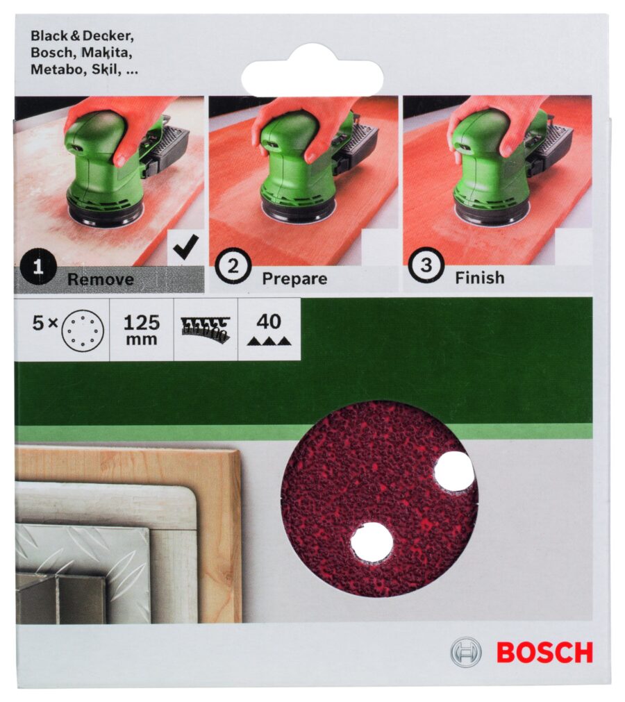 BOSCH 5-delni set brusnih listova za ekscentar brusilice 2609256A22 - 2