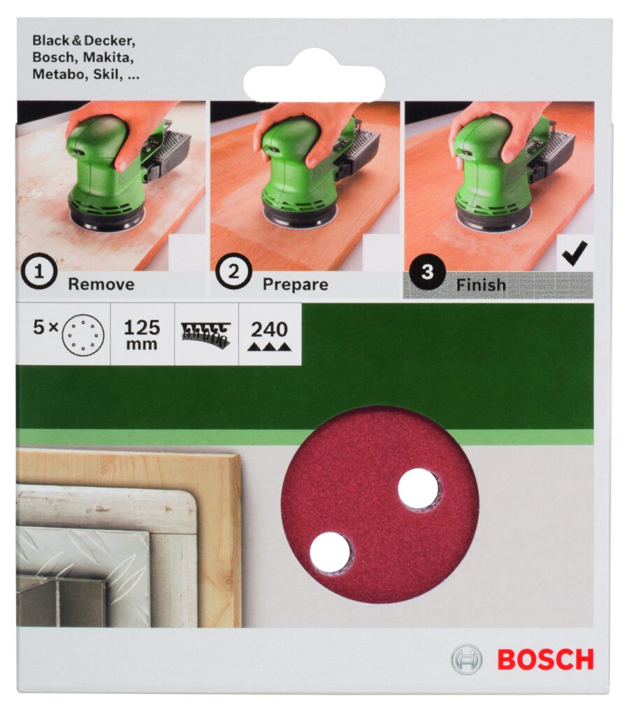 BOSCH 5-delni set brusnih listova za ekscentar brusilice 2609256A27 - 2