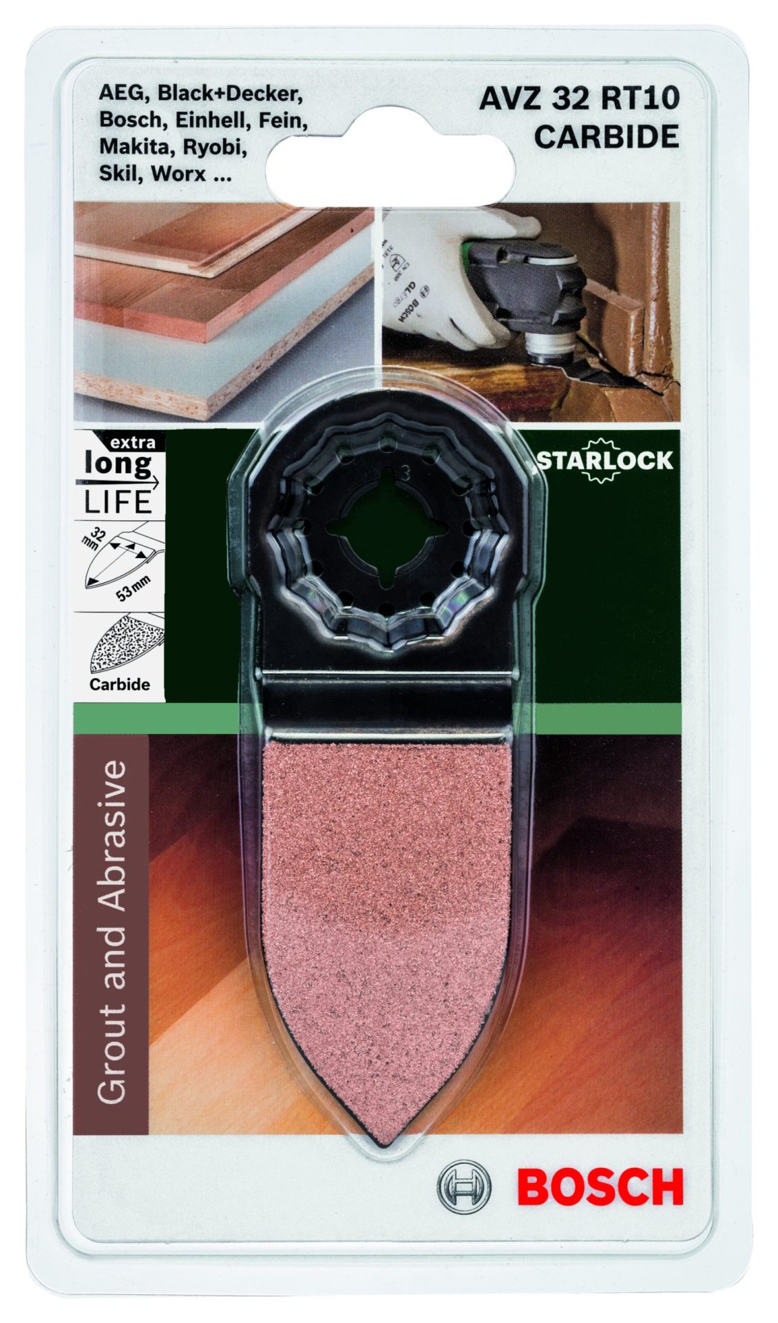 BOSCH Starlock Carbide-RIFF brusni jezičak AVZ 32 RT10 2609256D51 - 2