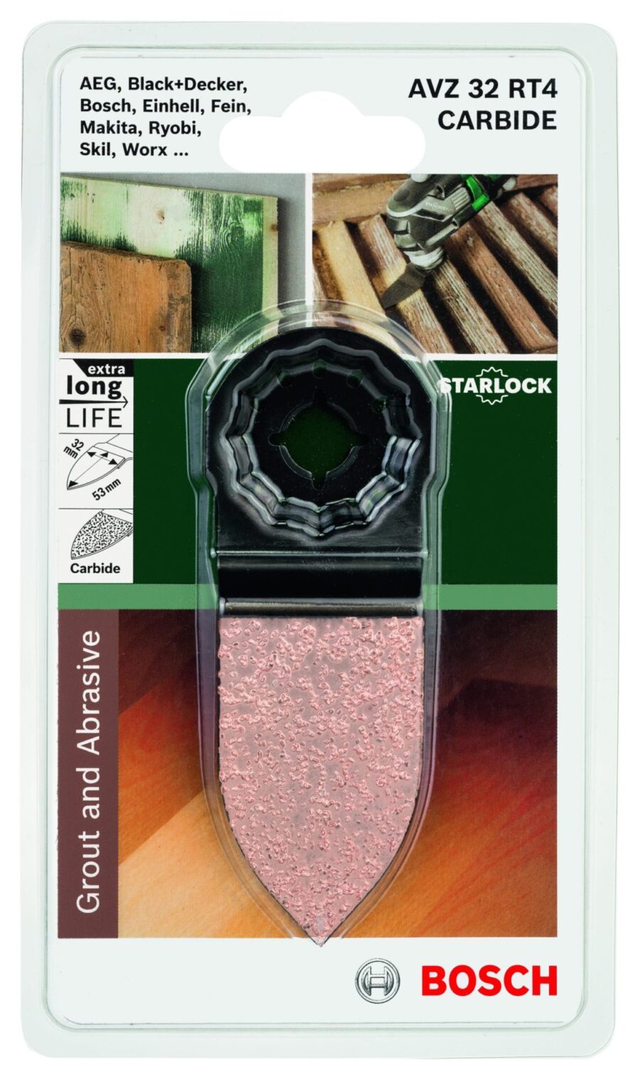 BOSCH Starlock Carbide-RIFF brusni jezičak AVZ 32 RT4 2609256D52 - 2