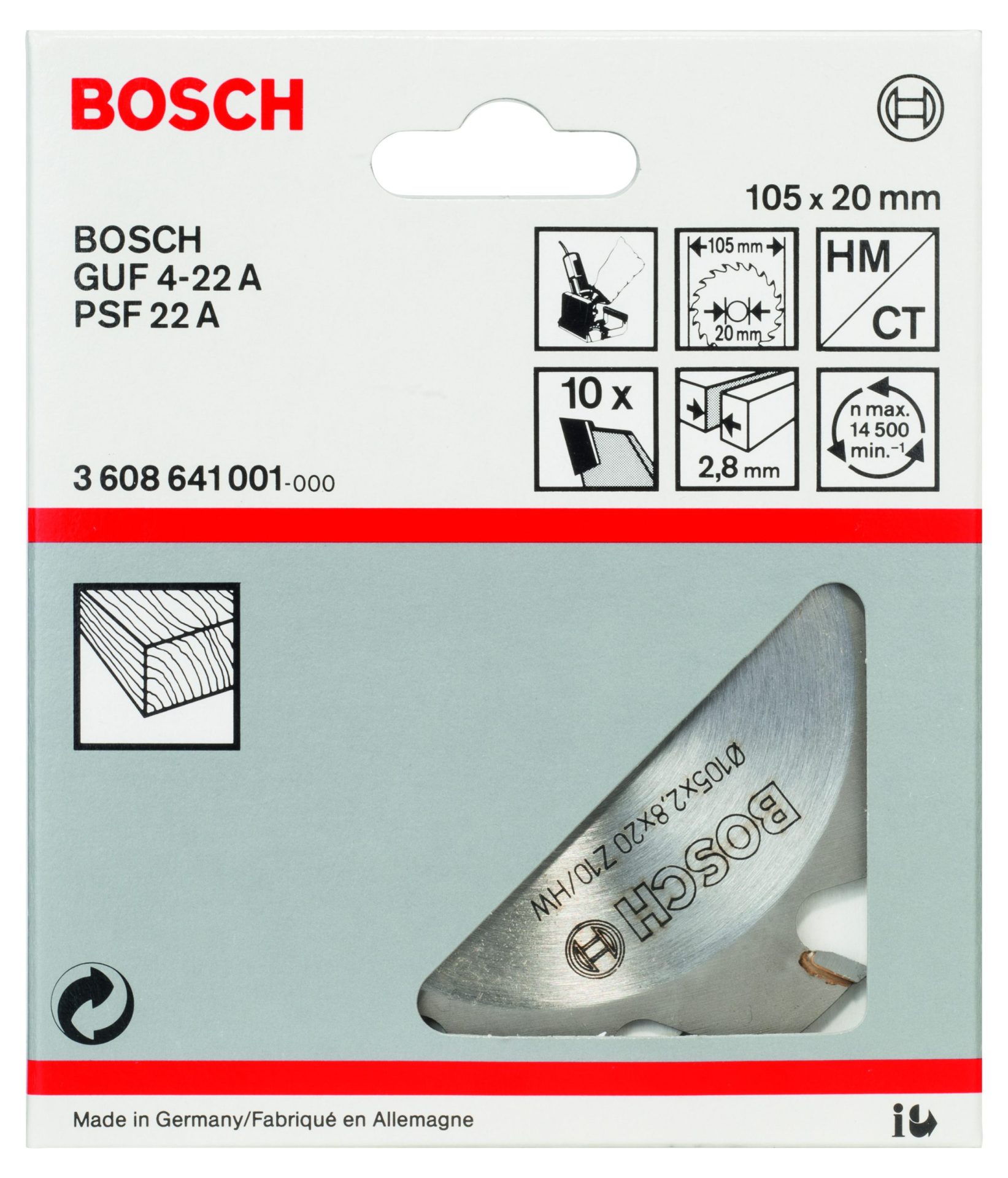 BOSCH Pločasta glodala za dekorativne žlebove 3608641001 - 2