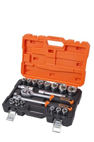 Set 18 del. nasadnih ključeva sa čegrtaljkom 1/2″ HEX/mm - 1