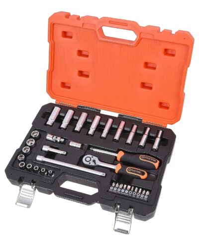 Set 34 del. nasadnih ključeva sa čegrtaljkom 1/4″ HEX/mm - 1