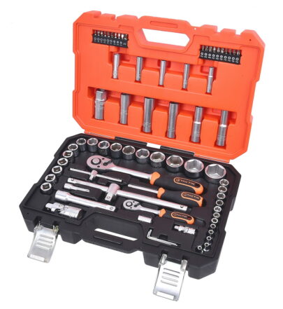 Set 37 del. nasadnih ključeva sa čegrtaljkama 1/4″ i 1/2″ HEX/mm - 1