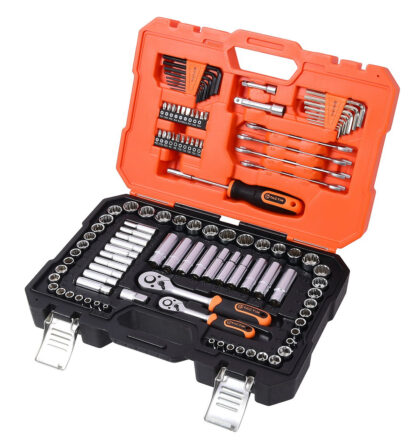 TACTIX Set 110 del.nasadnih ključeva (1/4, 3/8,1/2)"sa čegrtaljkama 1/4" i 3/8" HEX/mm/col" - 1