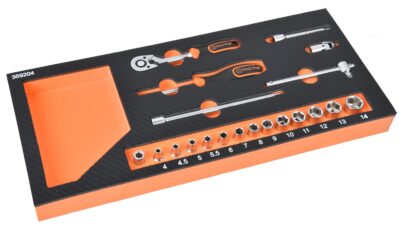 Set 20 del. nasadnih ključeva sa čegrtaljkom 1/4″ HEX/mm - 1
