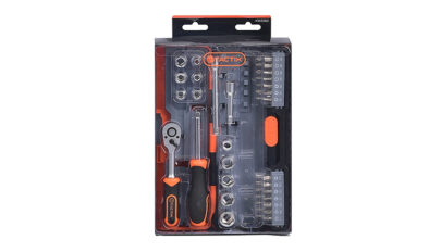 Set 43 del. nasadnih ključeva sa čegrtaljkom 1/4″ HEX/mm - 2