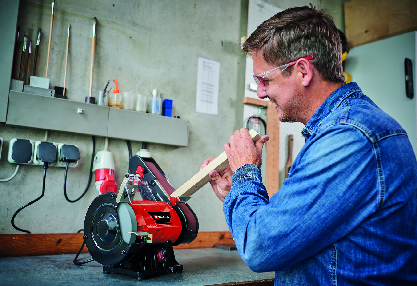 EINHELL TC-US 350 Stacionarna brusilica/šlajferica sa trakom i diskom 4466154 - 13