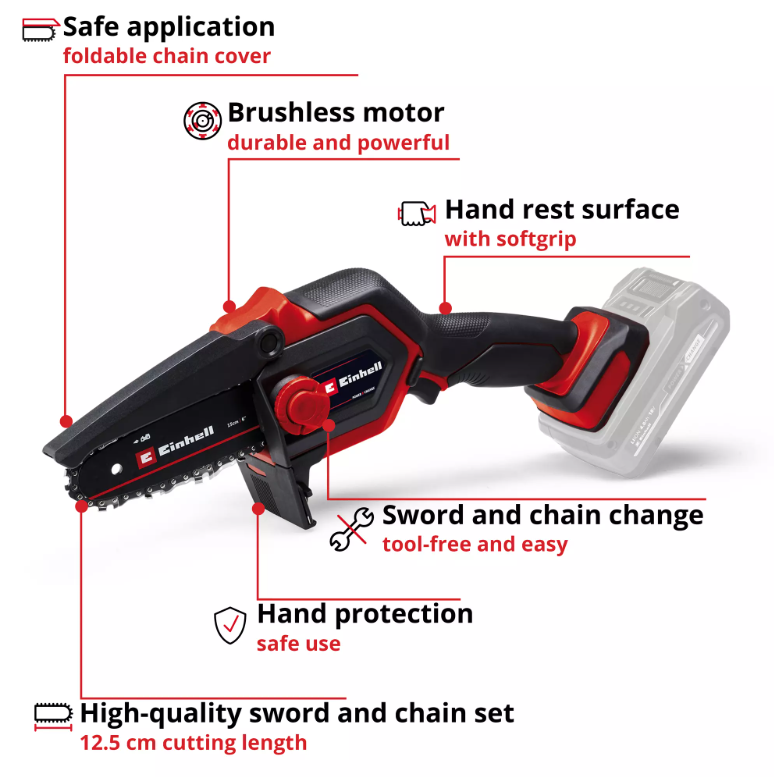 EINHELL GE-PS 18/15 Li BL-Solo Akumulatorska lančana testera za orezivanje 4600040 - 2
