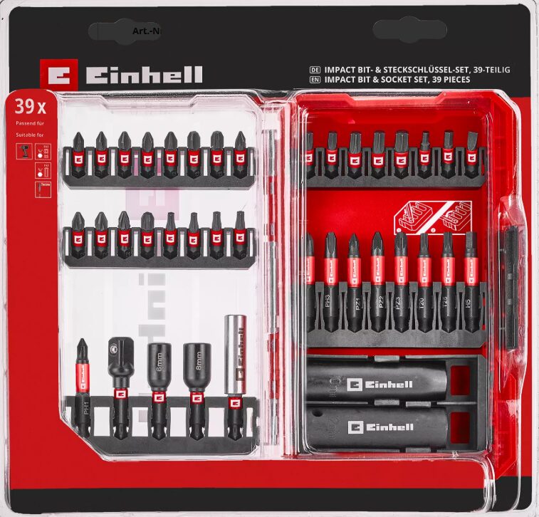 EINHELL M-CASE set Impaktor nastavaka i nasadnih ključeva E6.3 1/4" 39/1 49109220 - 2