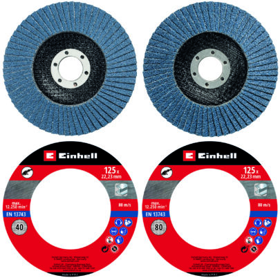 2-delni set lamelnih brusnih ploča Ø125mm (1xG40, 1xG80), Pribor za brusilice - 3