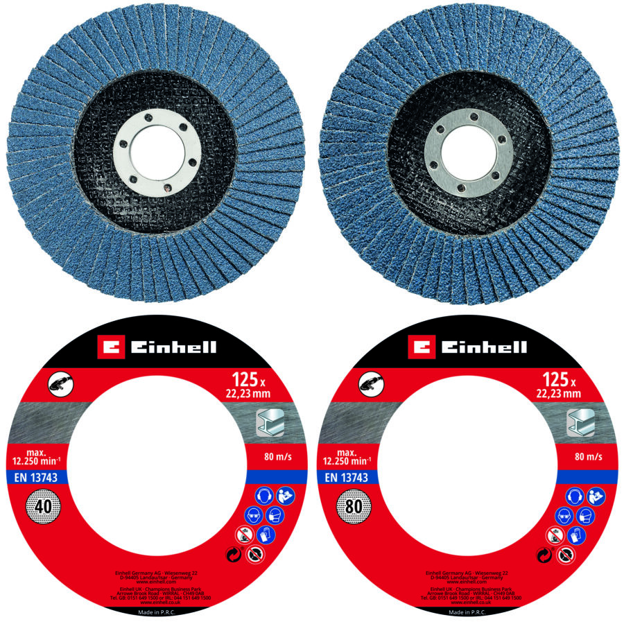 EINHELL 2-delni set lamelnih brusnih ploča Ø125mm (1xG40, 1xG80), Pribor za brusilice 49795705 - 3
