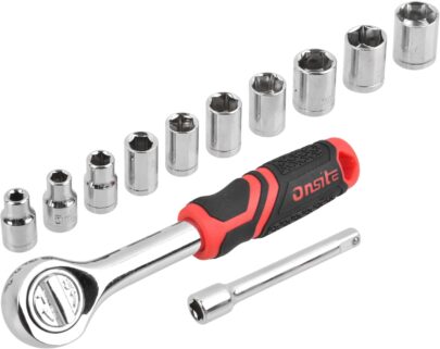 Set 12 del. nasadnih ključeva sa čegrtaljkom 1/4″ HEX/mm - 1