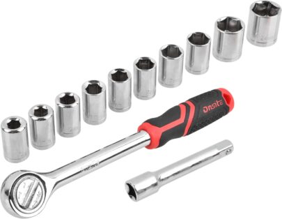 Set 12 del. nasadnih ključeva sa čegrtaljkom 1/2″ HEX/mm - 1
