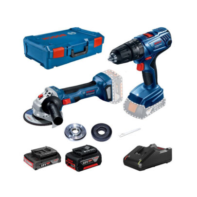 Kombinovani komplet: Akumulatorska vibraciona bušilica-odvrtač GSB 180-LI + akumulatorska ugaona brusilica GWS 180-LI + 1 x akumulator GBA 18V 2.0Ah + 1 akumulator x GBA 18V 4.0Ah u XL-BOXX - 1