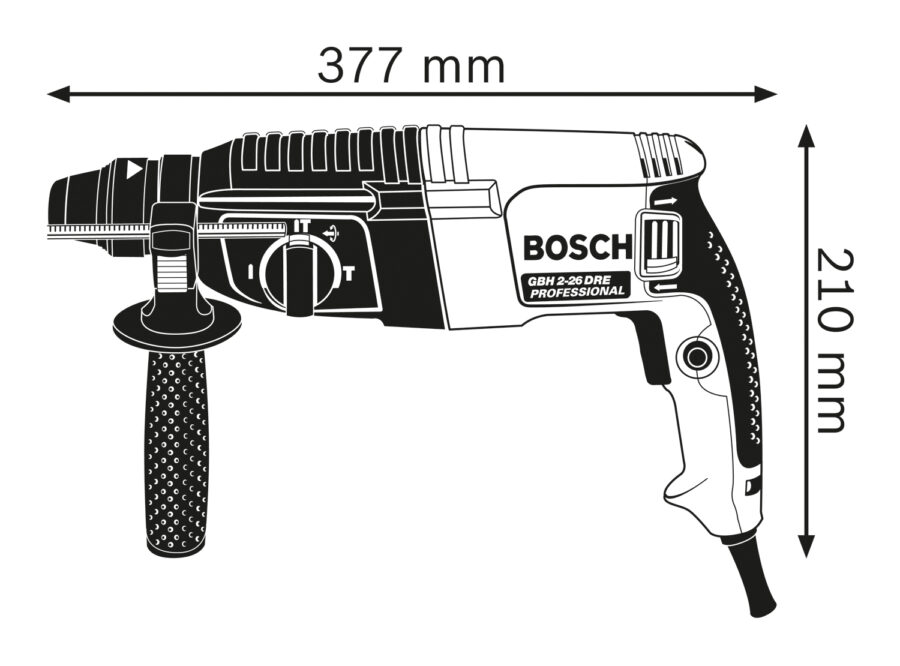 BOSCH GBH 2-26 DRE Elektro-pneumatski čekić za bušenje sa SDS plus prihvatom 0611253708 - 2
