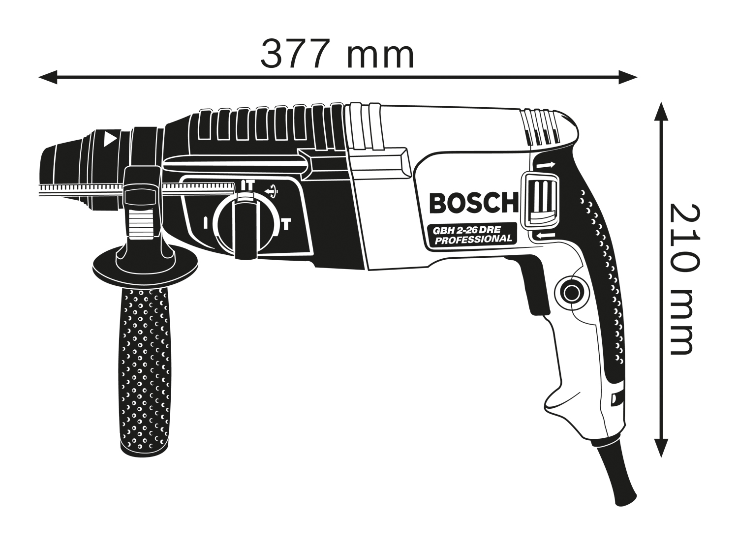 BOSCH GBH 2-26 DRE Elektro-pneumatski čekić za bušenje sa SDS plus prihvatom 0611253708 - 2