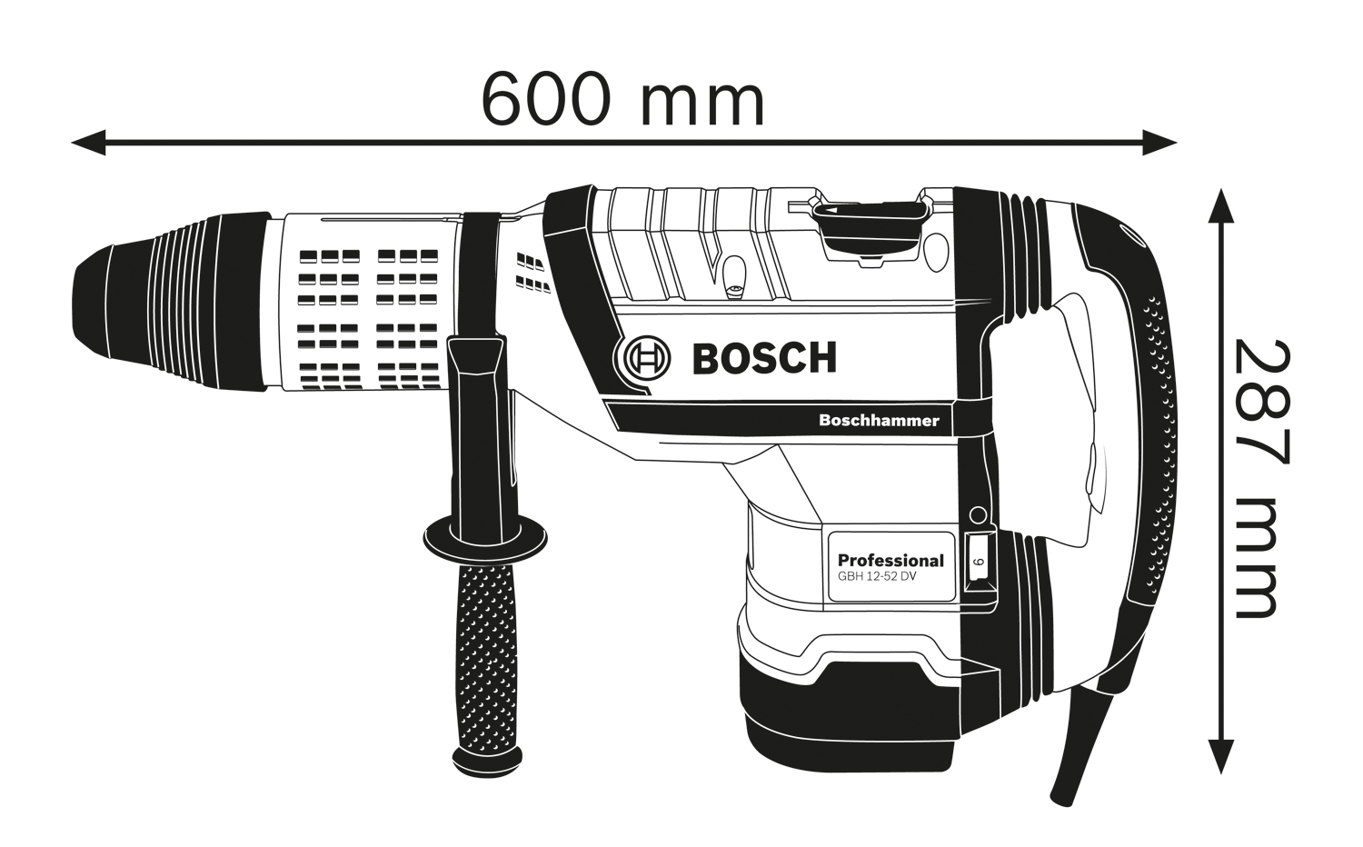 BOSCH GBH 12-52 DV Elektro-pneumatski čekić za bušenje sa SDS max prihvatom 0611266000 - 2