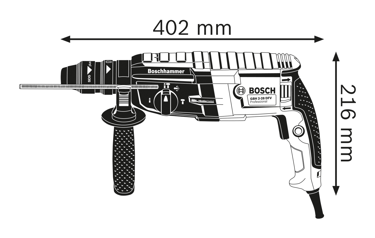 BOSCH GBH 2-28 F Elektro-pneumatski čekić za bušenje sa SDS plus prihvatom 0611267601 - 3