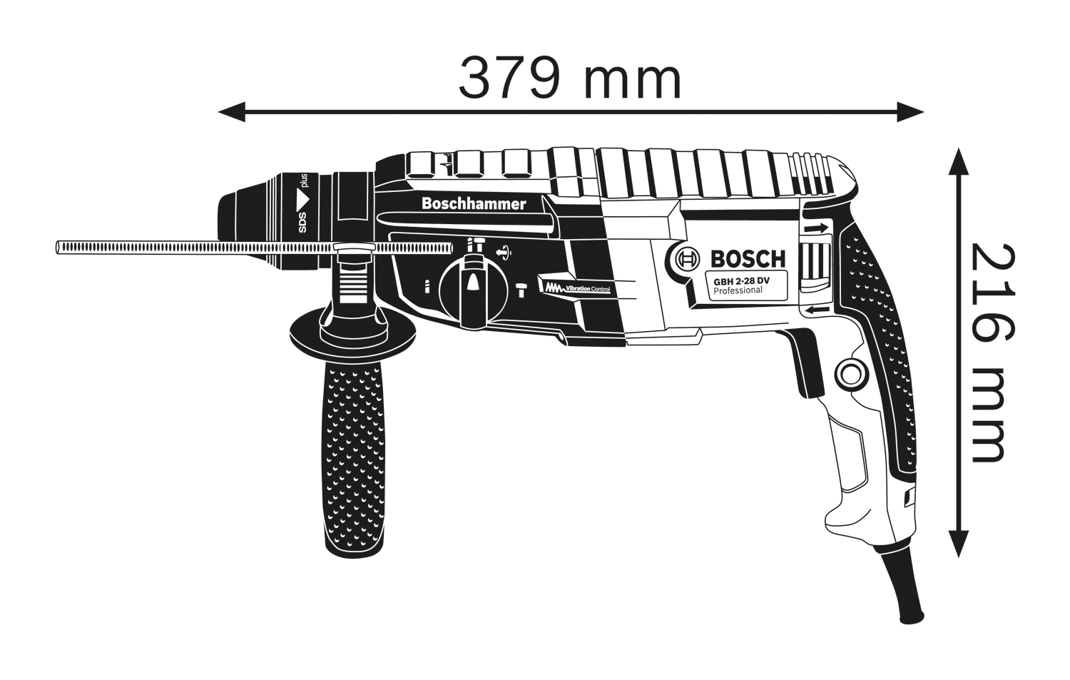 BOSCH GBH 2-28 Elektro-pneumatski čekić za bušenje sa SDS plus prihvatom 0611267500 - 3