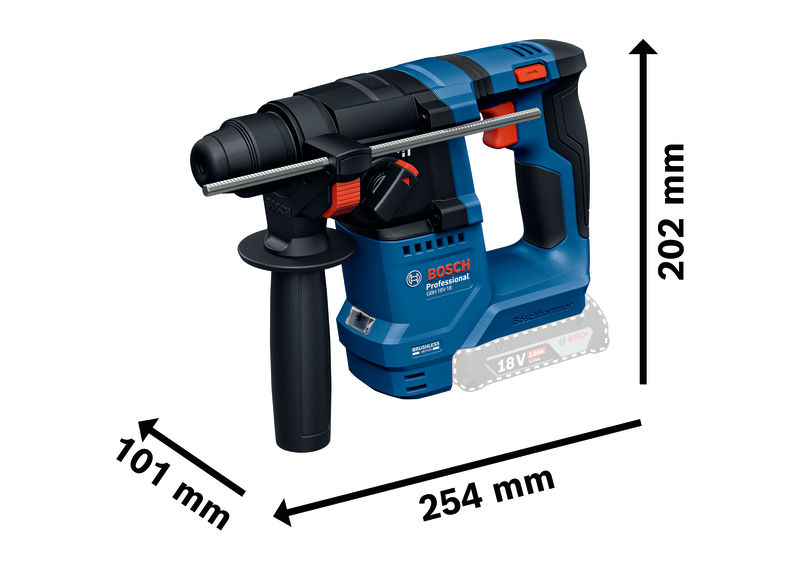 BOSCH GBH 18V-18 Akumulatorski elektro-pneumatski čekić za bušenje sa SDS plus prihvatom 0611927001 - 2