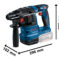 Komplet od 3 alata od 18 V: GSR 18V-45+GWS 18V-8+GBH 18V-22+3×4,0 Ah+GAL 18V-40 - 3