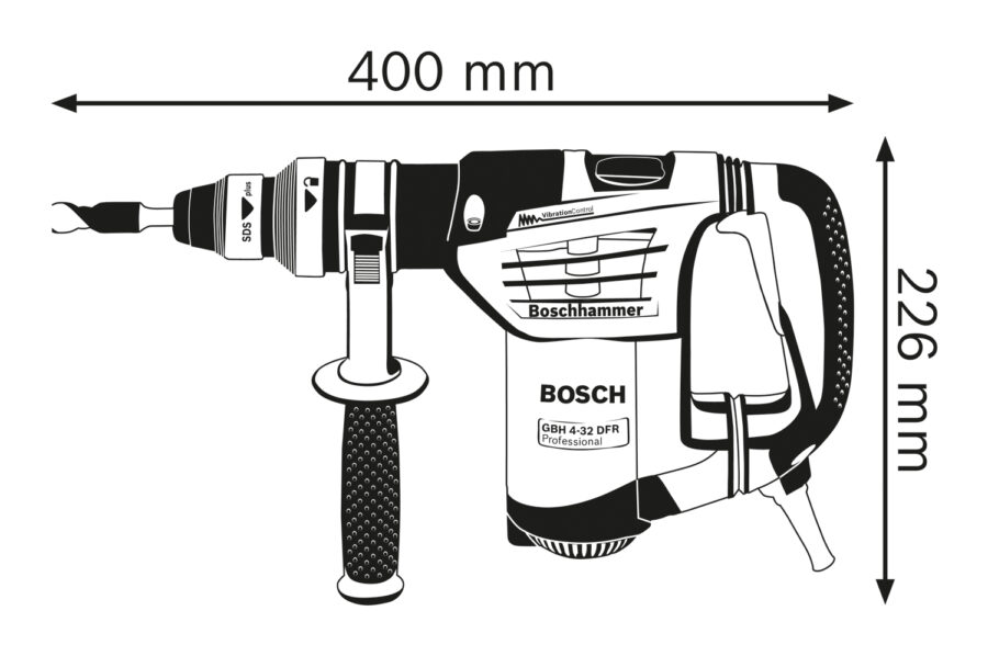BOSCH GBH 4-32 DFR Elektro-pneumatski čekić za bušenje sa SDS plus prihvatom 0611332100 - 2