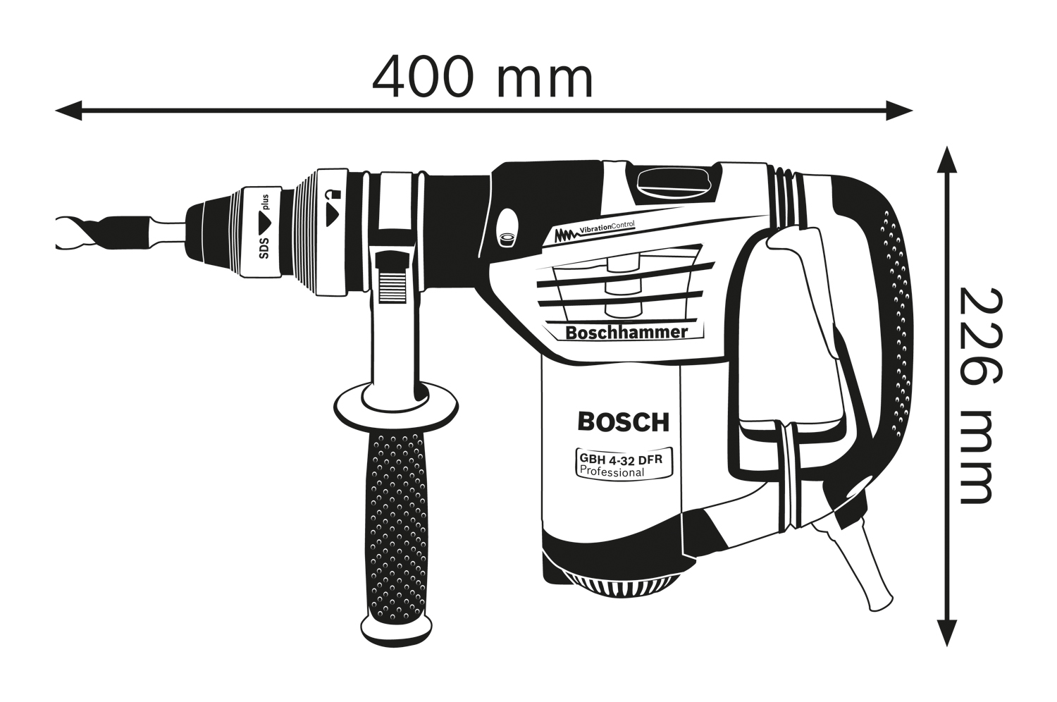 BOSCH GBH 4-32 DFR Elektro-pneumatski čekić za bušenje sa SDS plus prihvatom 0611332100 - 2