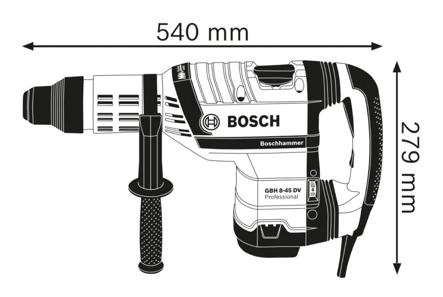 BOSCH GBH 8-45 DV Elektro-pneumatski čekić za bušenje sa SDS max prihvatom 0611265000 - 3