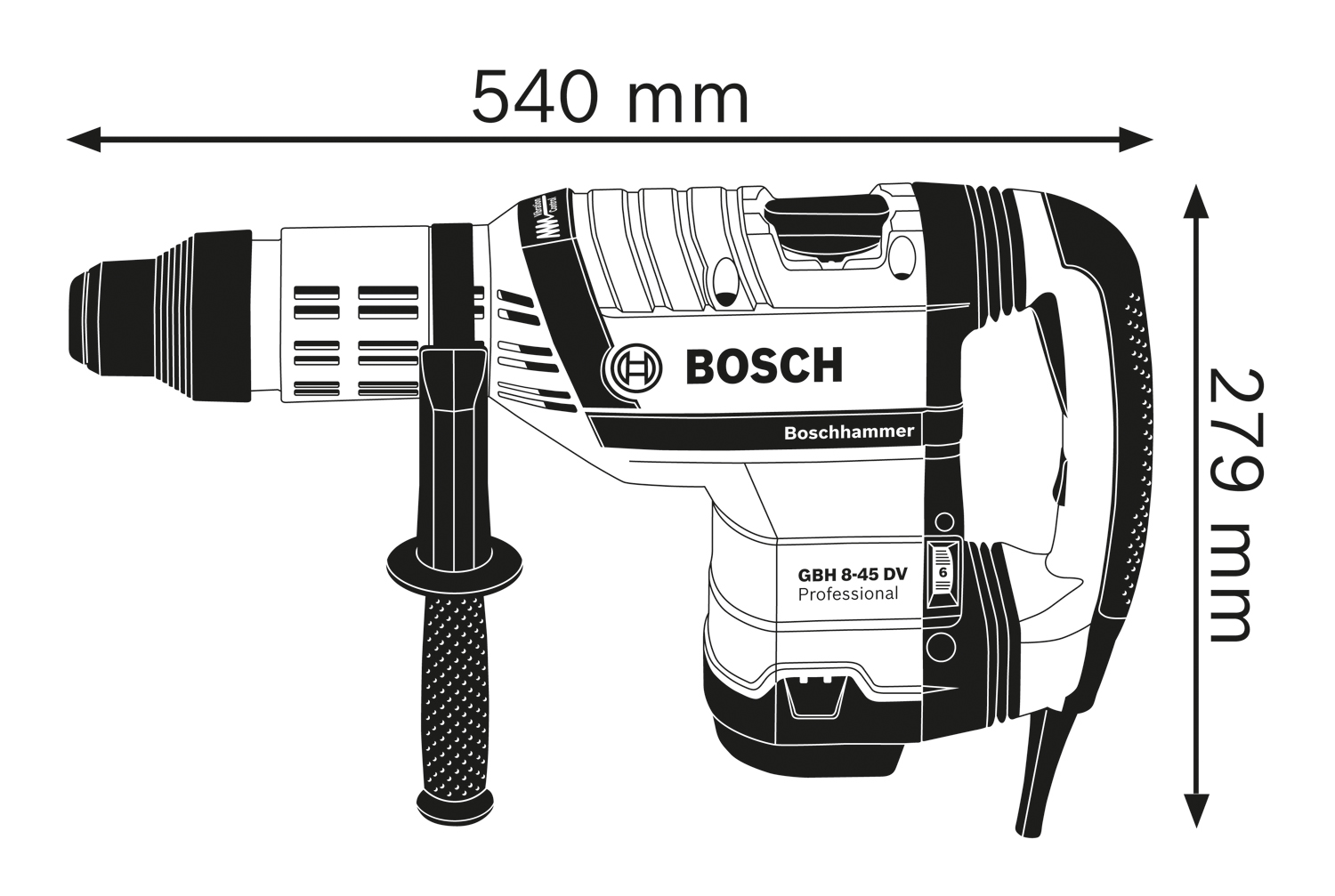 BOSCH GBH 8-45 DV Elektro-pneumatski čekić za bušenje sa SDS max prihvatom 0611265000 - 3