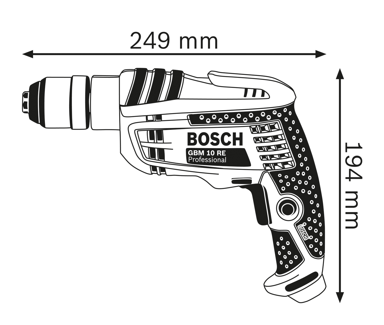 BOSCH GBM 10 RE Bušilica 0601473600 - 3