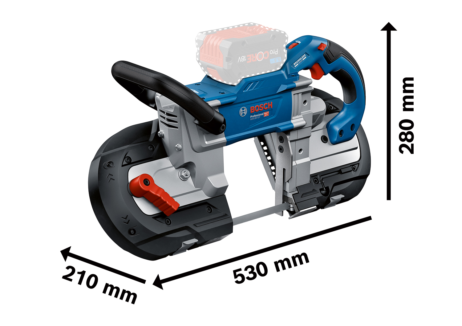 BOSCH GCB 18V-127 Akumulatorska tračna testera 06012B7000 - 3