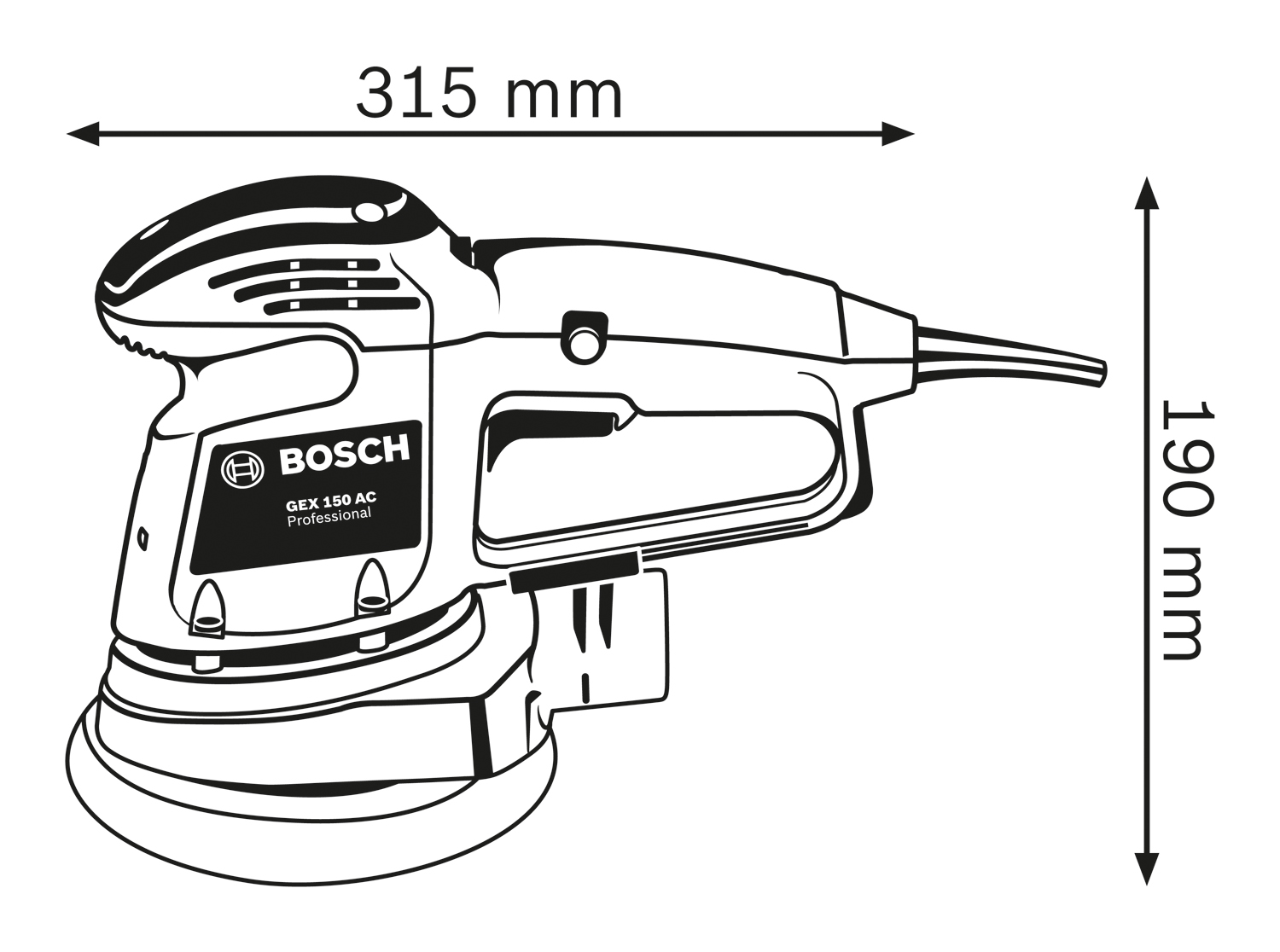BOSCH GEX 34-150 Ekscentar brusilica/šlajferica 0601372800 - 3
