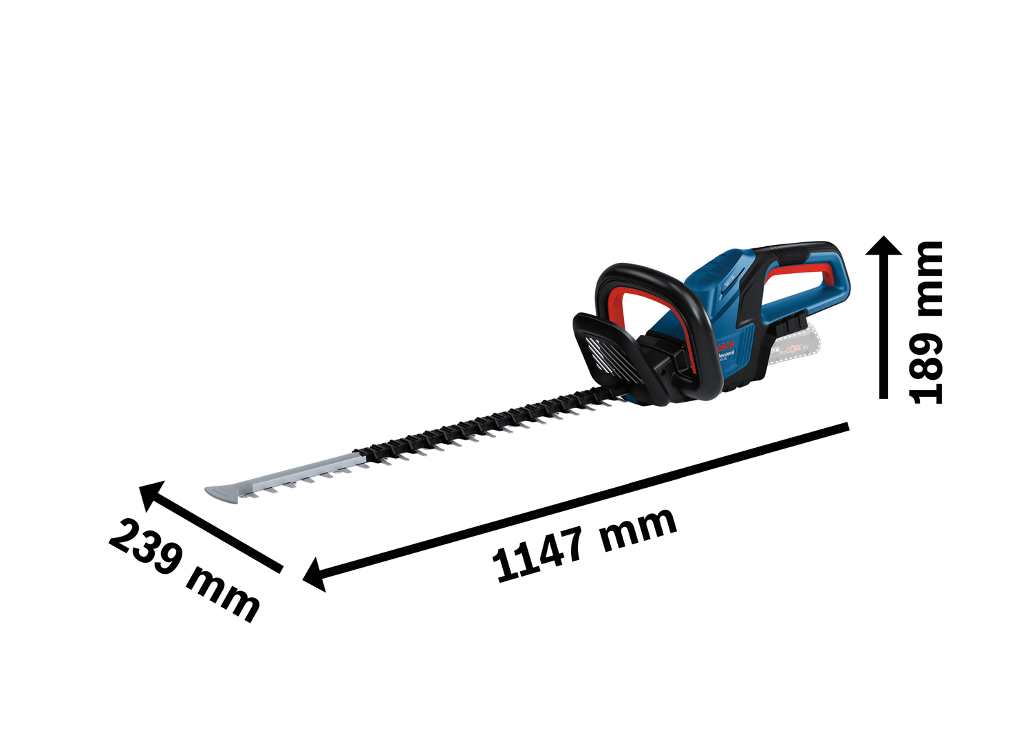 BOSCH GHE 18V-60 (II) Akumulatorske makaze za živu ogradu 06008C9400 - 3