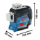 Laser za linije GLL 3-80 C Professional + BM1 - 3