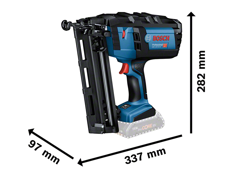 BOSCH GNH 18V-64 M Akumulatorski pištolj za eksere za drvo - Solo 0601481000 - 3