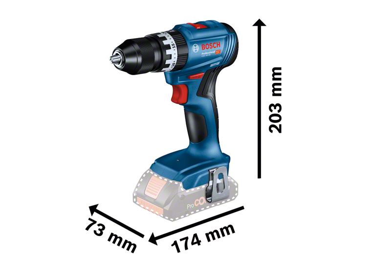 BOSCH Komplet od 2 alata od 18 V: GSB 18V-45 + GDR 18V-215 + 2 x akumulatora ProCORE18V 4.0Ah + Brzi punjač GAL 18V-40 Professional 0615A50069 - 4