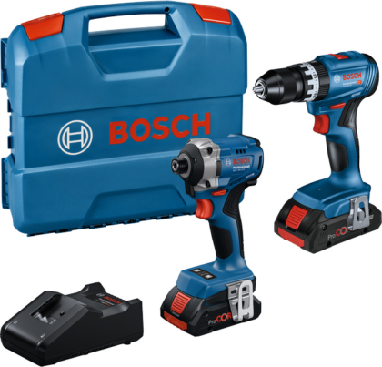 BOSCH Komplet od 2 alata od 18 V: GSB 18V-45 + GDR 18V-215 + 2 x akumulatora ProCORE18V 4.0Ah + Brzi punjač GAL 18V-40 Professional 0615A50069 - 1