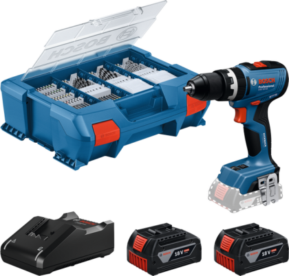 BOSCH Akumulatorske udarne bušilice-odvrtači GSB 18V-65 Professional + 2 x akumulatora GBA 18V 4.0Ah + Brzi punjač GAL 18V-40 Professional 06019N3307 - 1