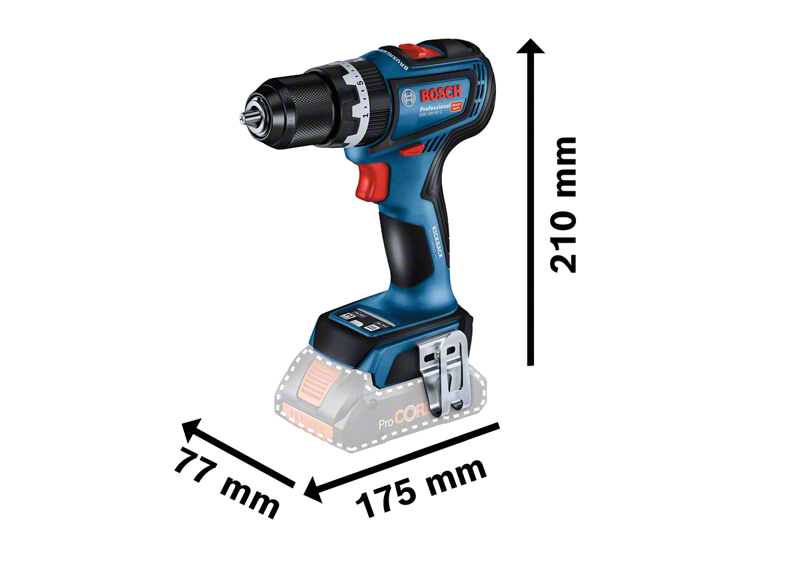 BOSCH GSB 18V-90 C Akumulatorska vibraciona bušilica-odvrtač, solo, L-Boxx 06019K6102 - 2