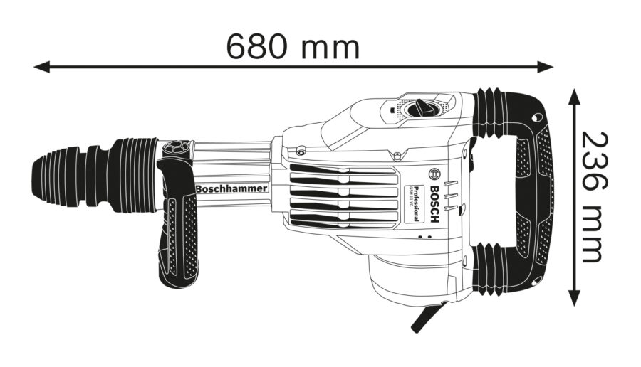 BOSCH GSH 11 VC Elektro-pneumatski čekić za štemovanje sa SDS max prihvatom 0611336000 - 3