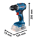Komplet od 3 alata od 18V: GSR + GWS + 2×4,0 Ah + GAL - 5