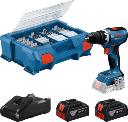 BOSCH Akumulatorska bušilica-odvrtač GSR 18V-65 + 2 x akumulatora GBA 18V 4.0Ah + Brzi punjač GAL 18V-40 Professional 06019N3207 - 1