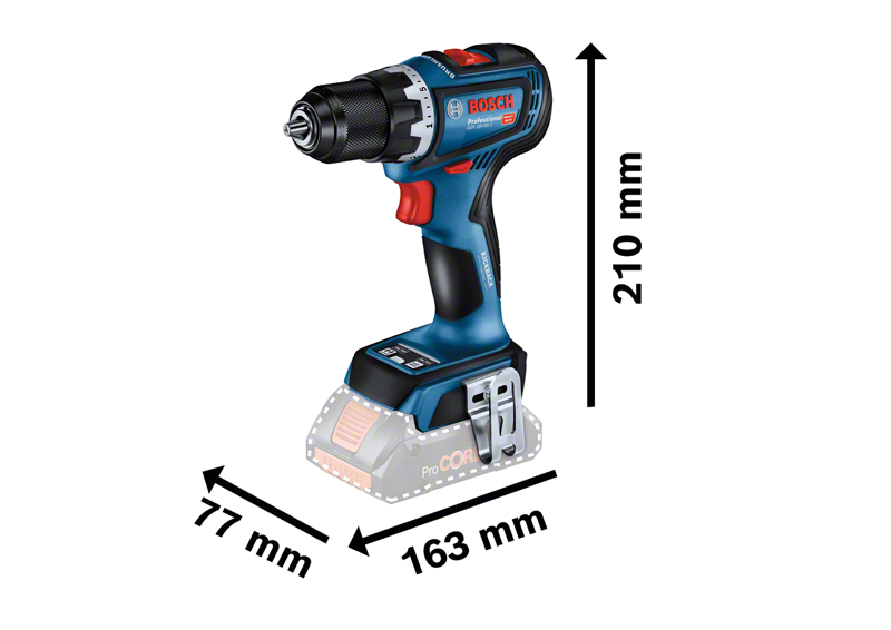 BOSCH GSR 18V-90 C Akumulatorska bušilica-odvrtač , Solo, L - Boxx 06019K6002 - 3
