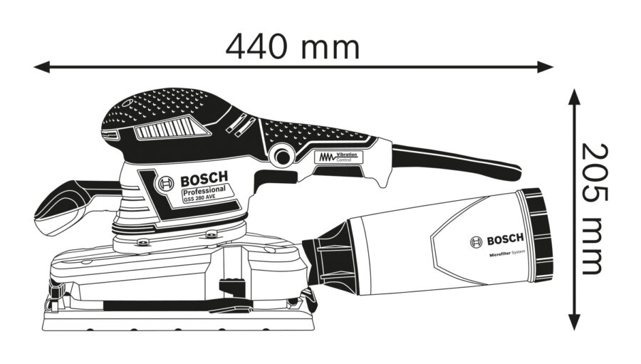 BOSCH GSS 280 AVE Professional Vibraciona brusilica/šlajferica 0601292902 - 2