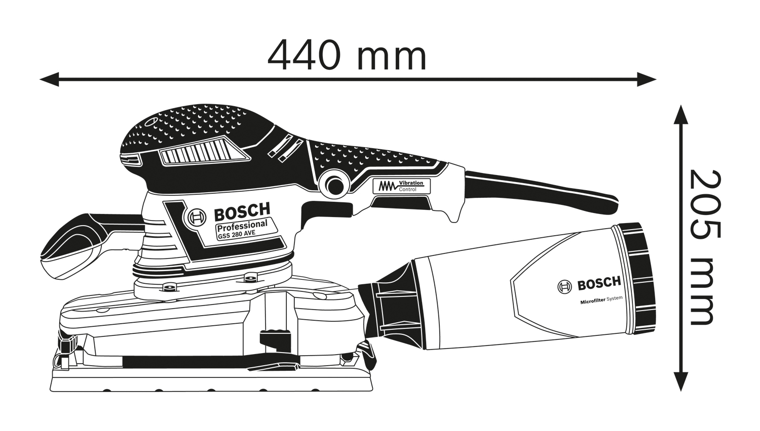 BOSCH GSS 280 AVE Professional Vibraciona brusilica/šlajferica 0601292902 - 2