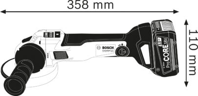 Akumulatorska ugaona brusilica  GWS 18V-10 SC - 3