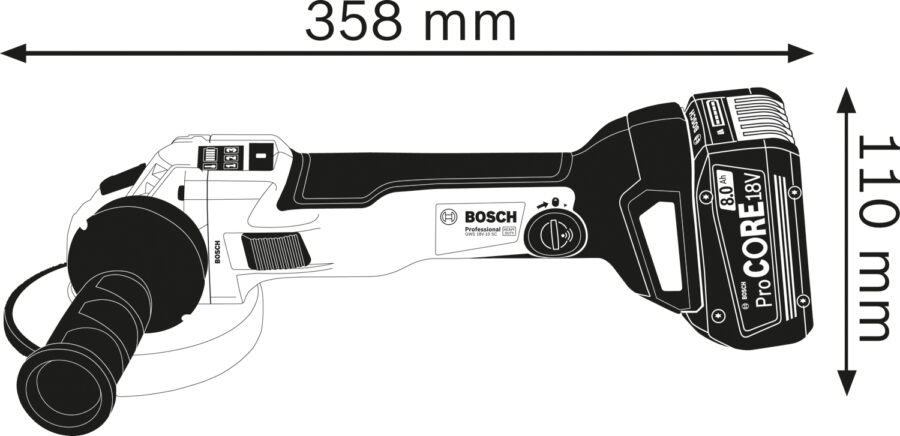 BOSCH GWS 18V-10 SC Akumulatorska ugaona brusilica 06019G340B - 3